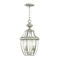 thumbnail image 3 of Livex Lighting Monterey 2 Light Outdoor Chain Hang in Brushed Nickel, 3 of 9