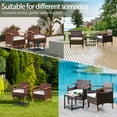 thumbnail image 4 of Homy Grigio 3 Pcs Outdoor Patio Furniture Sets, Outdoor Patio Rattan Chair with Side Coffee Table, Conversation Set Outdoor for Yard Garden Backyard Lawn(Browm), 4 of 7