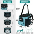thumbnail image 5 of PetAmi Dog Bike Basket, Soft-sided Ventilated Dog Bike Carrier Backpack, Dog Pet Bicycle Basket for Bike Handlebar, Small Medium Puppy Cat Kitten Car Booster Seat with Safety Strap (Teal Blue), 5 of 8