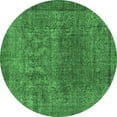 thumbnail image 1 of Ahgly Company Indoor Round Oriental Emerald Green Industrial Area Rugs, 3' Round, 1 of 4