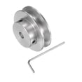 thumbnail image 3 of Unique Bargains Single Groove Pulley 5mm Fixed Bore 40mm Outer Diameter Aluminum Alloy for Drilling Machine 6mm PU Round Belt, 3 of 5