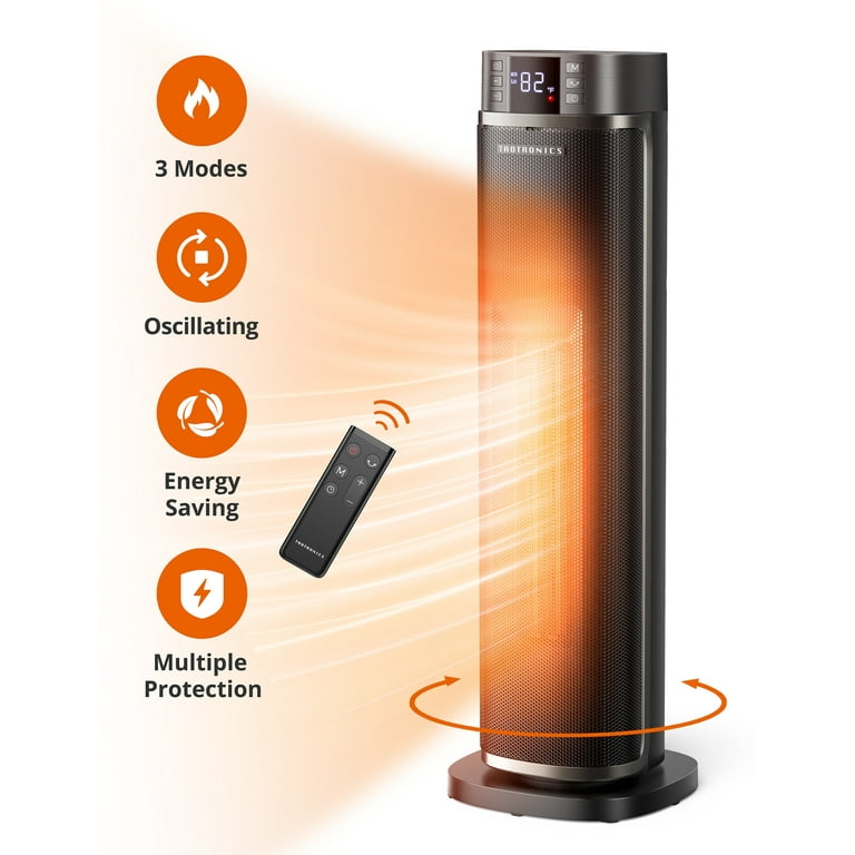 Space Heater, TaoTronics 1500W Portable Electric Oscillating Ceramic Heater hotsell 24”,