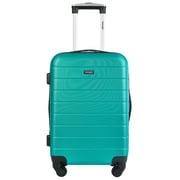 Wrangler 2-Piece Expandable Hard Side Carry-on Luggage Set, Teal