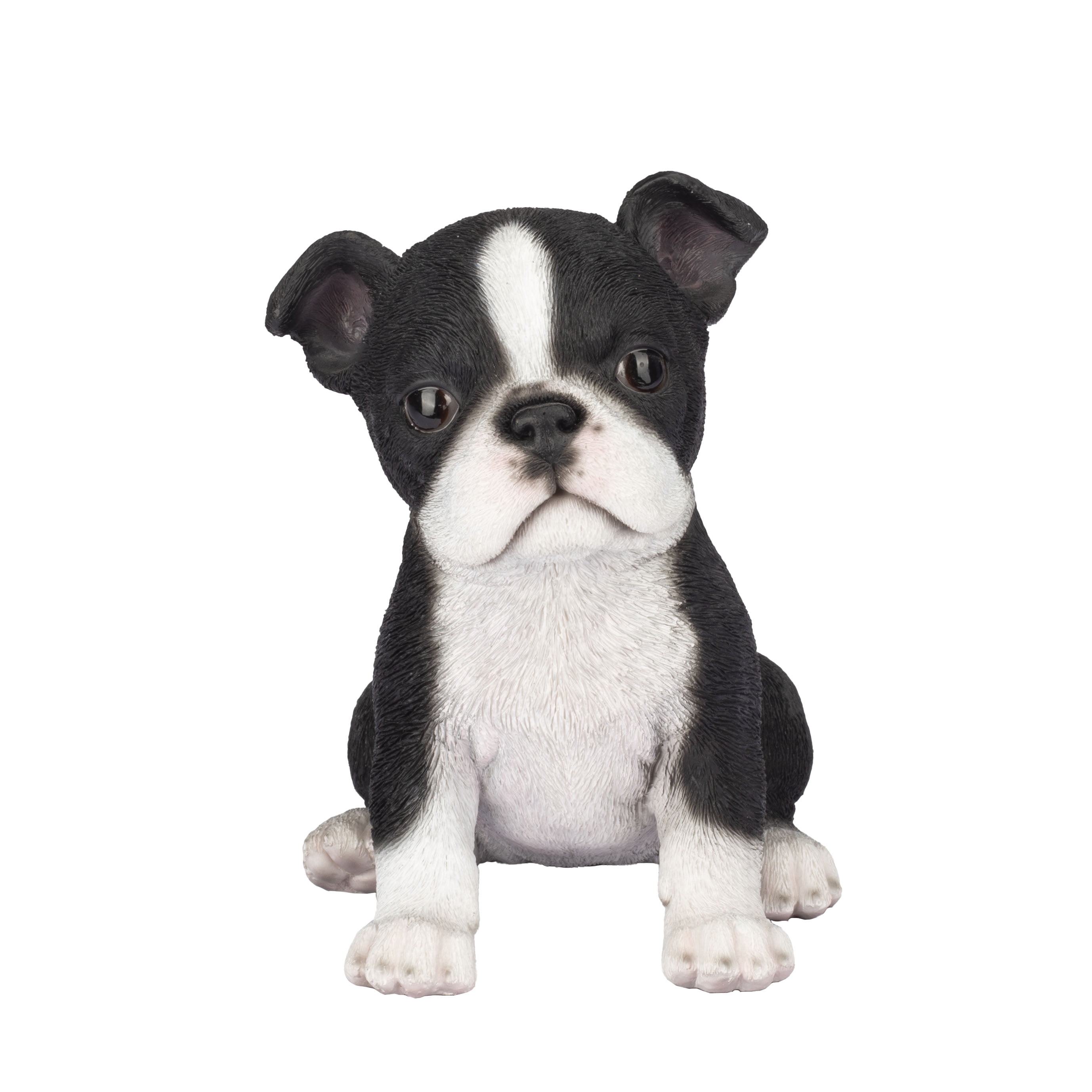 SOREAL White & Black Boston Terrier | Handpainted Decorative Puppy Statue for Home & Garden Decor | Premium Polyresin Dog Statue | Gift for Dog Lovers | Weather-Resistant Indoor/Outdoor Decor