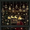 thumbnail image 4 of Pegatina de decoración de Feliz Navidad para ventana, Bola de oro, copo de nieve, calcomanías de pared, suministro para fiesta y Festival, 2024, 4 of 4