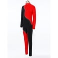 thumbnail image 3 of iixpin Girls' Gymnastics Leotards Sports Activewear Full Body Long Sleeve Unitard Catsuit Athletic Dance Bodysuit Red 12, 3 of 7