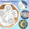 thumbnail image 4 of 4 Sheets Sun and Moon Pattern Water Soluble Hand Sewing Stabilizers for Fabric Embroidery Stitch Practice, 4 of 9