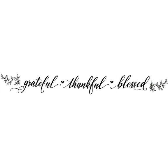 Inspirational Quotes Wall Sticker Grateful Thankful Blessed Quotes Wall Decal Motivational Text Vinyl Wallpaper Art