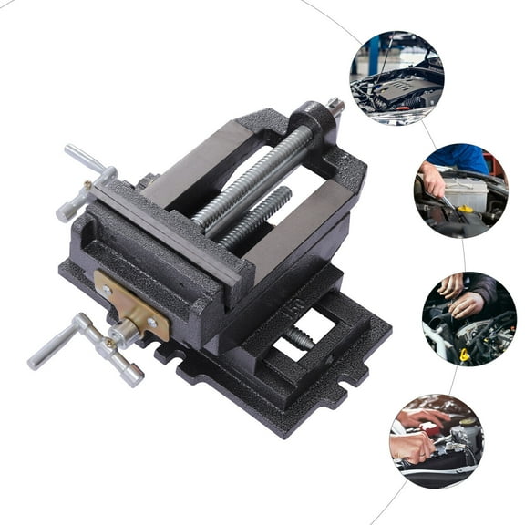 6" Cross Drill Press Vise Slide Metal Milling 2 Way X-Y Clamp Machine Heavy Duty