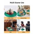 thumbnail image 2 of 13 Inch Round Placemats Set of 4, Green Marble Non Slip Heat Insulation PP Table Mats, Modern Farmhouse Gradient Abstract Fluid Art Washable Place Mats for Kitchen Dining Party Table Decor, 2 of 7