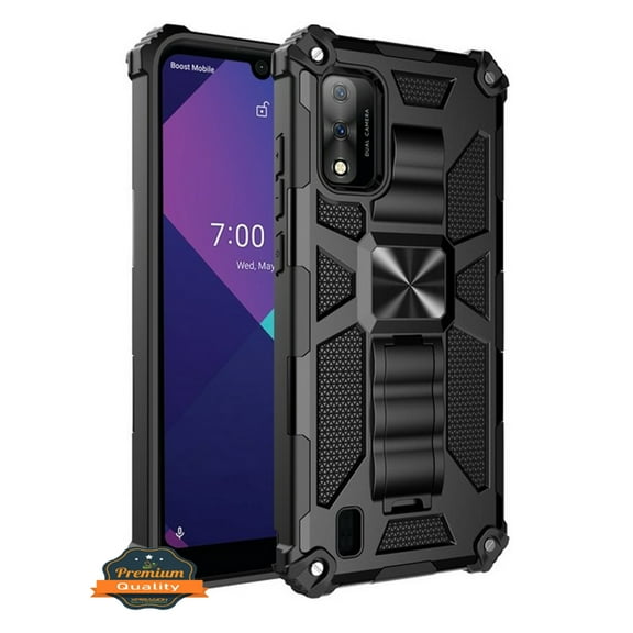 For Samsung Galaxy A13 5G / A13 4G Built in Magnetic Kickstand, Military Hybrid Bumper Dual Layers TPU Rugged Cover ,Xpm Phone Case [ Black ]