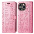 thumbnail image 1 of Funda Cartera FOXDOCK para iPhone 14 Pro , Flip PU con Relieve de Gatos y Perros, Tarjetero y Soporte, 1 of 6