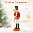 thumbnail image 3 of Costway 32.5" Christmas Nutcracker with High Hat & Beautiful Scepter, Uniform & Boots Black+Red, 3 of 10