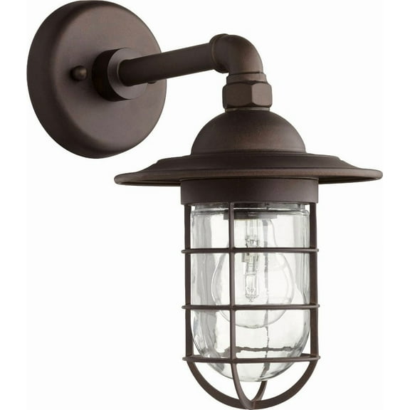 Quorum Lighting Bowery Oiled Bronze Outdoor Wall Light, 1 Light, Wet Rated