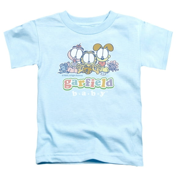 Trevco GAR425-TT-3 Garfield Baby Gang Short Sleeve Toddler T-Shirt, Light Blue - Large 4T