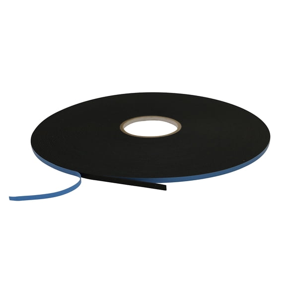 JVCC Window Glazing Tape [Double-Sided, Closed Cell] (DC-WGT-01): 1/4 in. x 50 yds. x 1/16 in. thick (Black)