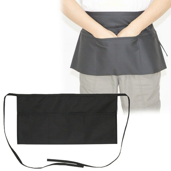 Kid Painting Apron Sleeve: New Arrival: 1X Black Half-Length Apron Made of Cloth, Waist Apron, Work Aprons for Men for Shop Canvas Weight: 80g