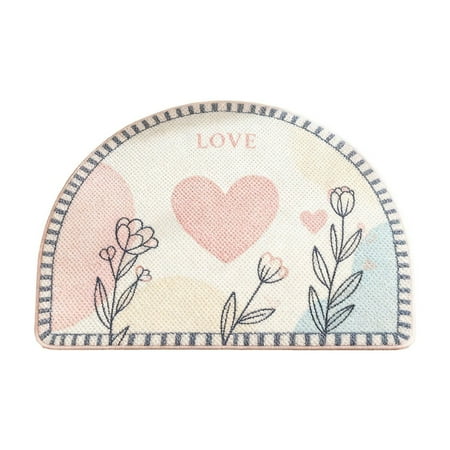 Valentines Day Nonslip Kitchen Mat Absorbent Polyester Floor Rug for Entryway Dining and Bathroom Dirt-Proof Multi-Purpose Easy to Clean Durable Design