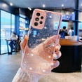 thumbnail image 3 of Compatible with Samsung Galaxy S22 Case for Women Girls,Soft Slim Fit Full-Around Protective Cute Clear Sparkly Bling Star Phone Case Glitter Cover for Samsung Galaxy S22-Pink, 3 of 6