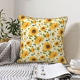 thumbnail image 6 of Xecao Beautiful Countryside Sunflower Print Soft Velvet Decorative Throw Pillow Covers, Square Cushion Cases for Bed, Sofa, Living Room, Car, and Indoor Outdoor Use-20"x20", 6 of 8