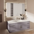 thumbnail image 2 of Geneva 48 in. W Dark Grey Bath Vanity, Cultured Marble Top, and Faucet Set, 2 of 11