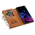 thumbnail image 3 of for iPhone 16 Case Zipper Wallet with 9 Card Holder, iPhone 16 Case for Women Men, Strap Wristlet Wristband Magnetic Closure Kickstand Flip Phone Cover for iPhone 16, Brown, 3 of 7