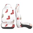 thumbnail image 4 of XMXT 2Pcs Car Seat Cover Decor Protector, Colorful Christmas Socks Front Seat Covers for Cars SUVs, Universal Fit, 4 of 9
