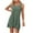Green, variant on Womens Boho Eyelet Dress Cute Hollow Out Sundress for Beach Summer Mini Dresses Trendy Casual Sleeveless Dress Loose Crew Neck Vacation Dresses