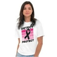 thumbnail image 3 of Detect Protect Breast Cancer Aware Women's Graphic T Shirt Tees Brisco Brands M, 3 of 6