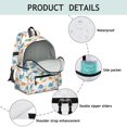 thumbnail image 4 of White Realistic Dinosaurs Pattern Cute School Backpack with Padded Back and Adjustable Shoulder Straps 13.4"x11"x4.7", 4 of 5