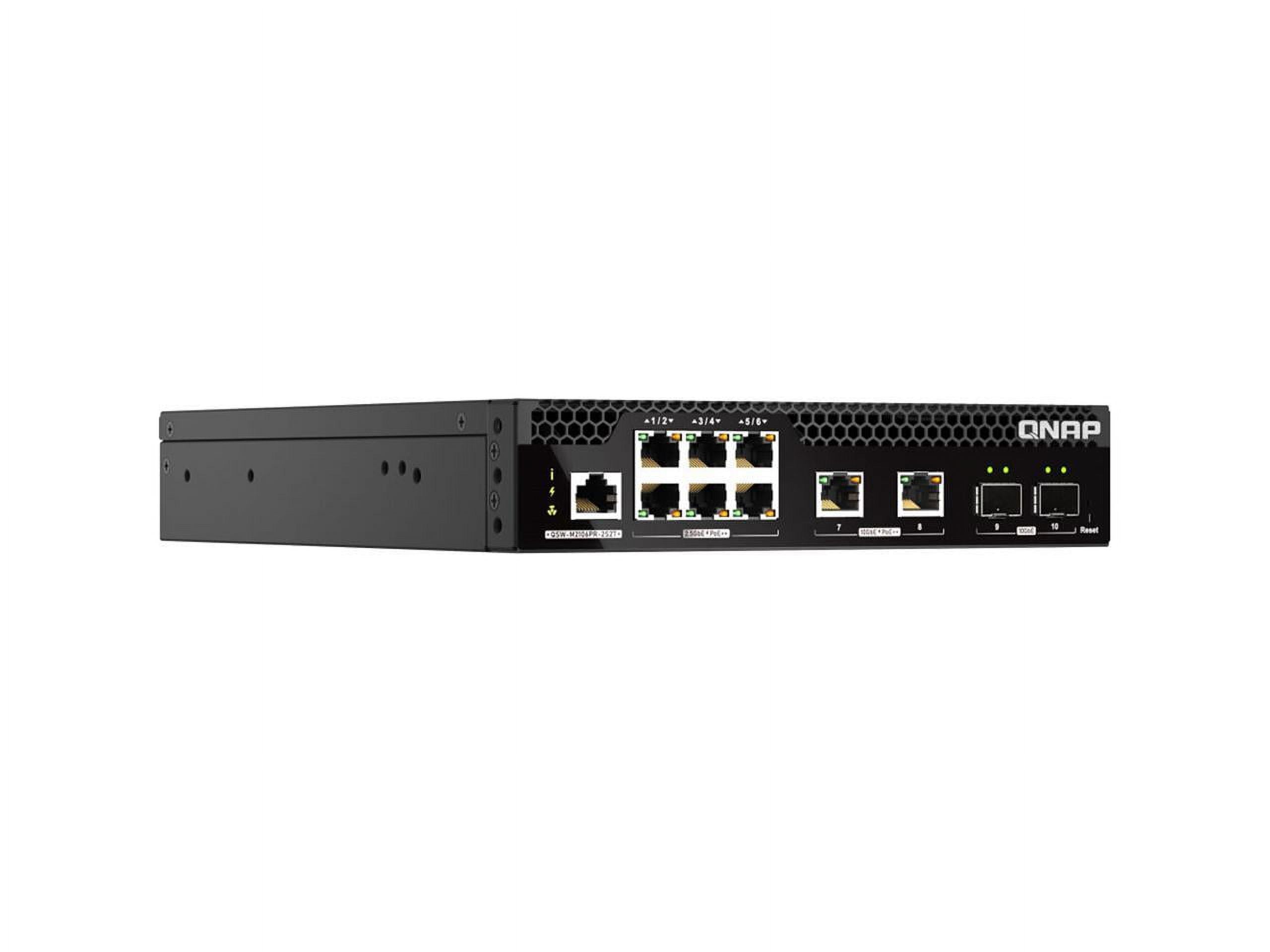 QNAP QSW-M2106PR-2S2T-US Half-Rackmount Switch 10GbE and 2.5GbE PoE Layer 2 Web Managed Switch for New-Generation Wi-Fi Deployment[並行輸入品] QNAP Half-Rackmount Switch QSW-M2106PR-2S2T-US 10GbE&frasl;2.5GbE PoE++