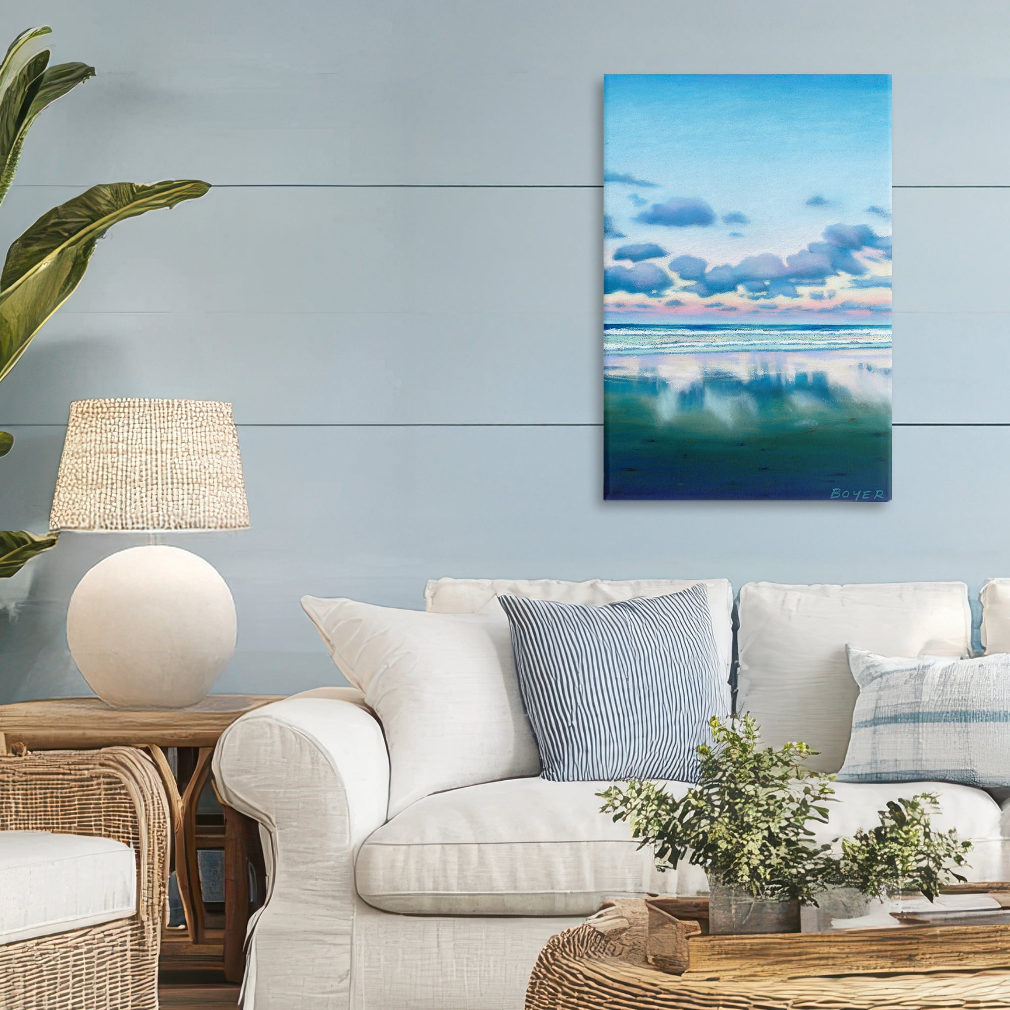 Stupell Industries Pretty Azure Cloud Reflection Canvas Wall Art, design by Susy Boyer