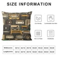 thumbnail image 6 of JRXY Music Throw Pillow Cover Vintage Audio Record Cassette Tapes Pillow Cases Home Decorative Cushion Cover for Bed Sofa Black Beige,2 Pcs White, 6 of 6