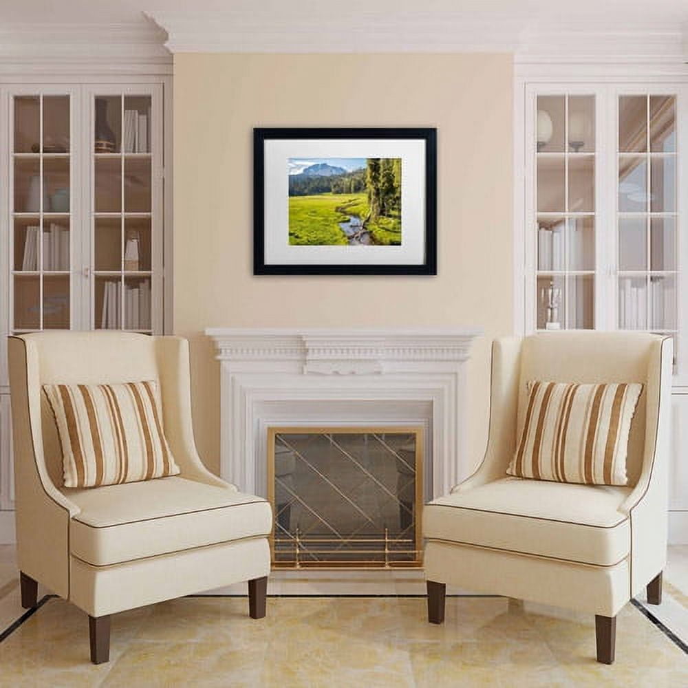 Trademark Fine Art "Lassen Meadow" Canvas Art by Pierre Leclerc, White Matte/Black Frame