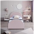 thumbnail image 4 of Meridian Furniture Brody Lit Jumeau en Velours Rose, 4 of 6