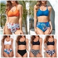 thumbnail image 4 of Traje de baño Traje de baño de dos piezas para mujer Conjunto de bikini con estampado floral de leop Abody Traje de baño, 4 of 7