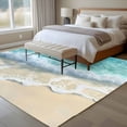 thumbnail image 5 of Summer Beach Coastal Area Rugs 8x10 for Living Room, Watercolor Seaside Waves Ocean Non Slip Washable Rug Runner, Low Pile Indoor Floor Carpet Mat Bathroom Rugs for Bedroom, Kids Room, 5 of 9