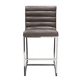 thumbnail image 1 of Diamond Sofa BARDOTSTEG Bardot Counter Height Chair with Stainless Steel Frame, Elephant Grey, 1 of 1