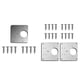 thumbnail image 3 of Gabinete de acero inoxidable Bisagra de puerta de madera Placa de reparación Plantilla universal con juego de ensamblaje de tornillos Soporte de dormitorio de cocina 1 placa 8 tornillos Inevent TO001029-01B, 3 of 7