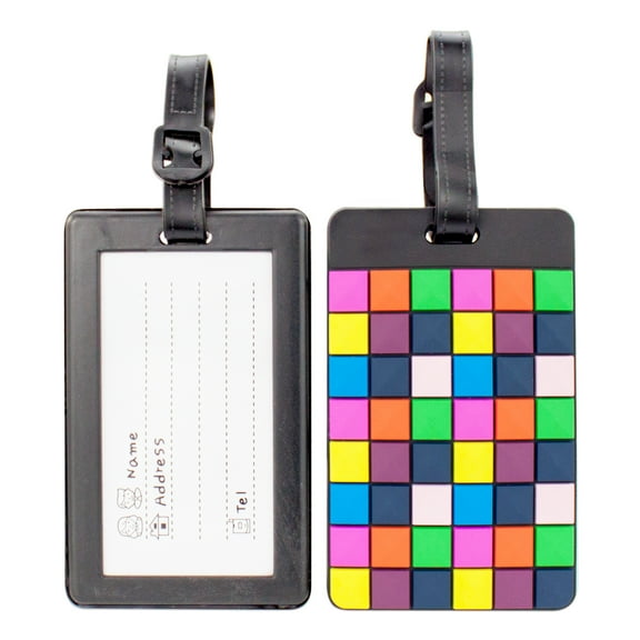 Colorful Luggage Tags/Card Holder/Bag Tags/ID Tags - 2 Set (Disco Floor)