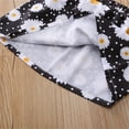 thumbnail image 5 of Odeerbi Infant Dress Toddler Girls Sunflower Dress Ruffle Sleeve Top Daisy Skirt Headband Set Baby Clothes Black, 5 of 9