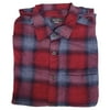 Eddie Bauer Men's Bristol Plaid Button Up Flannel Shirt (Rosewood Ombre, L)