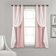thumbnail image 2 of Lush Decor Grommet Sheer Panels With Insulated Blackout Lining Navy 38X108 Set, 2 of 7