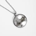 thumbnail image 4 of Marble Women's Circular Glass Pendant Necklace - Elegant Jewelry for Women, 4 of 5