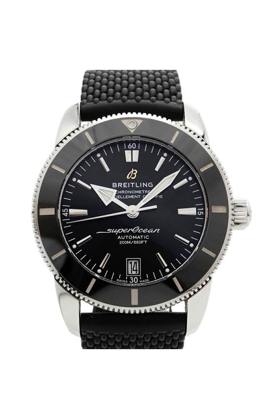 Pre-Owned Breitling Superocean AB2010 Black Dial Men's Watch