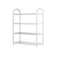 thumbnail image 2 of 4-Tier Shoe Rack Storage Organizer with Metal Shelves, Shoe Stand for Bedroom and Closet | Thickened Steel Tube Construction, Easy Tool-Free Assembly, 21.65x7.48x16.14 Inch, 2 of 5