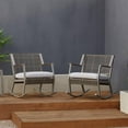 thumbnail image 3 of Home Square Aluminum Frame Patio Rocker Chair in Gray Finish - Set of 4, 3 of 9