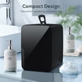 thumbnail image 3 of Auseo Mini Fridge for Bedroom, Portable Cooler for Cosmetics, Food & Drinks, Temper Glass Door with Doodle Pen, 12V DC/120V AC, for Skincare, Makeup, Car, Dorm Room, 10 Liter, Black, 3 of 7