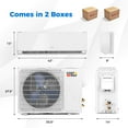 thumbnail image 3 of Costway 24000 BTU Wifi Enabled Mini Split Air Conditioner & Heater with Heat Pump White, 3 of 8