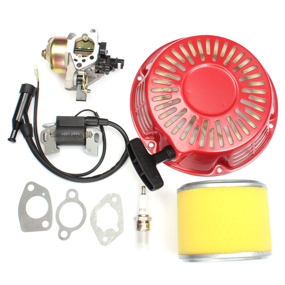 Carburetor Starter Ignition Coil Air Filter Set For Honda GX340 11HP GX390 13HP 
